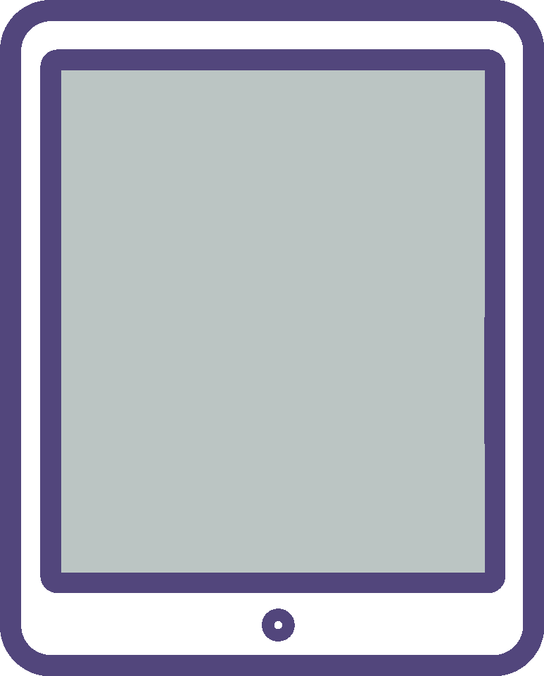 Purple tablet icon